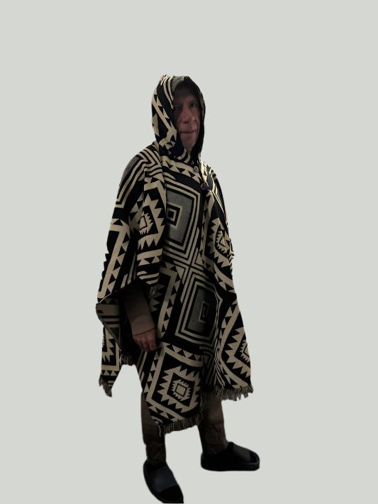 Poncho Unisex One-Size Black