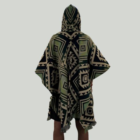 Poncho Unisex One-Size Green