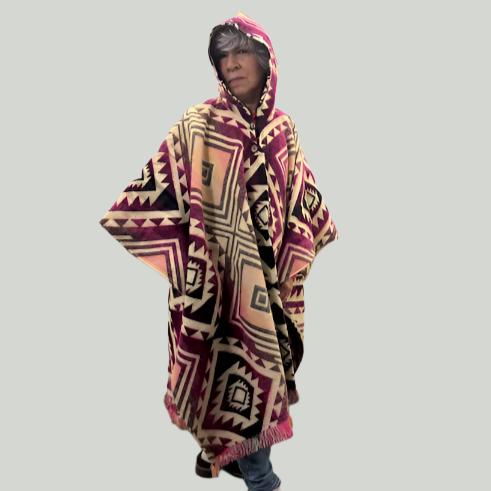 Poncho Unisex One-Size Pink