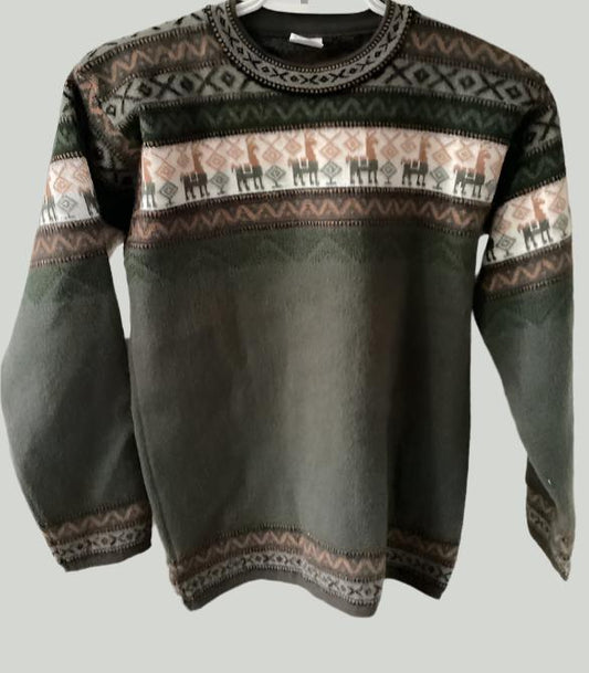 Alpaca Unisex Sweater Green