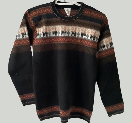 Alpaca Unisex Sweater Brown