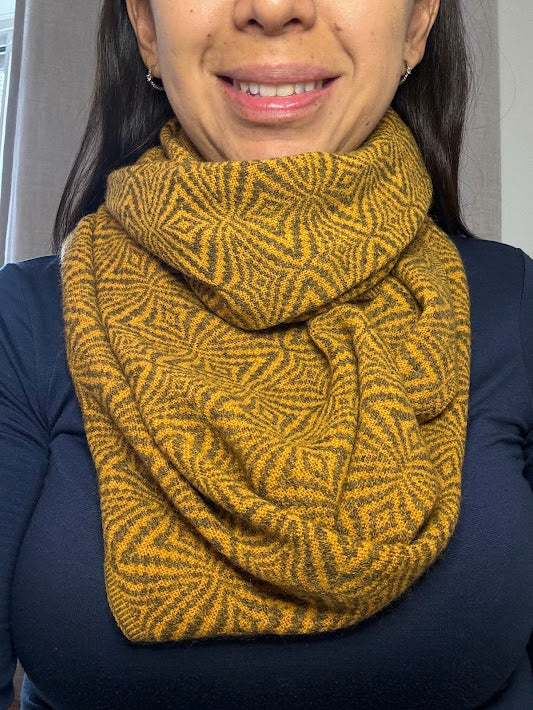 Alpaca Infinity Scarf Mustard