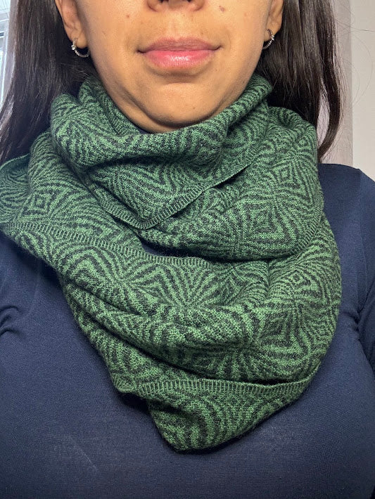 Alpaca Infinity Scarf Green