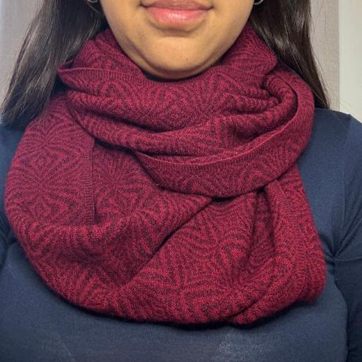 Alpaca Infinity Scarf Red Wine